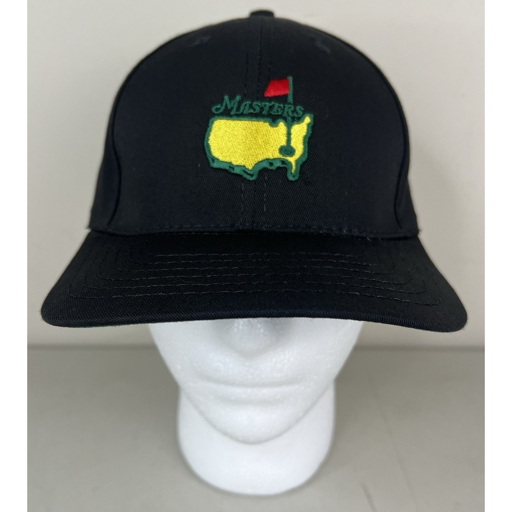 NEW Vintage Masters Golf Hat American Needle Black Twill USA Made Leather Strap